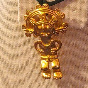 Vintage Collectable ALVA STUDIOS ‘Batabob of Mayan times’ brooch